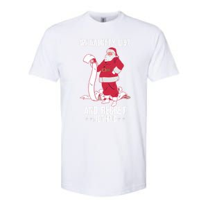 On Naughty List Funny Merry Christmas Day Santa Elf Graphic Hoodie Softstyle CVC T-Shirt