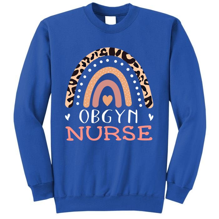 Obgyn Nurse Leopard Rainbow Gynecology Obstetrics Doctor Gift Sweatshirt