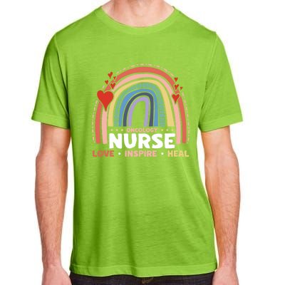 Oncology Nurse Love Inspire Heal Medical Healthcare Gift Adult ChromaSoft Performance T-Shirt