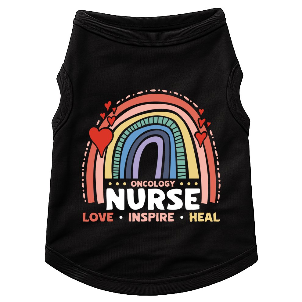 Oncology Nurse Love Inspire Heal Medical Healthcare Gift Doggie Tank