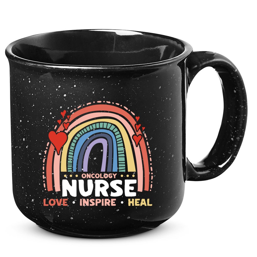 Oncology Nurse Love Inspire Heal Medical Healthcare Gift 15oz Campfire Ceramic Mug