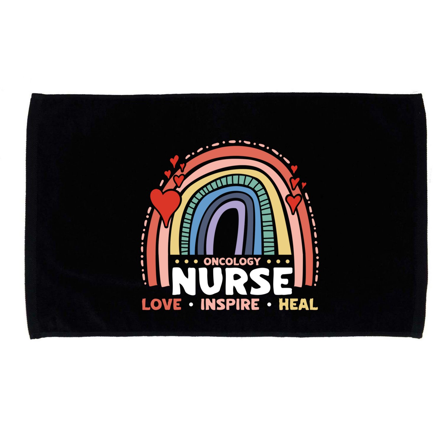 Oncology Nurse Love Inspire Heal Medical Healthcare Gift Microfiber Hand Towel