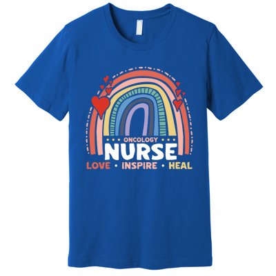 Oncology Nurse Love Inspire Heal Medical Healthcare Gift Premium T-Shirt