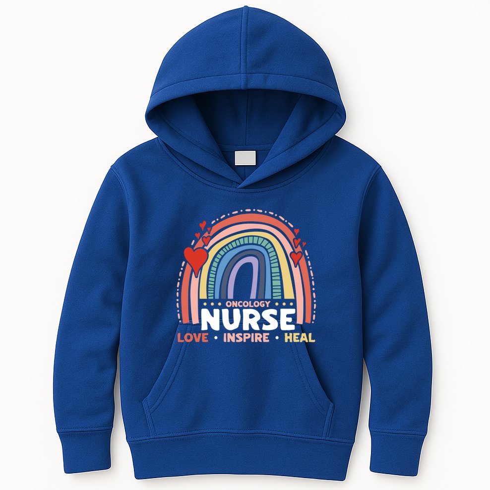 Oncology Nurse Love Inspire Heal Medical Healthcare Gift Kids Hoodie