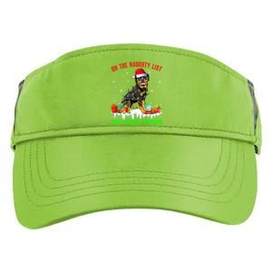 On Naughty List And I Regret Nothing Xmas Rottweiler Dog Meaningful Gift Adult Drive Performance Visor