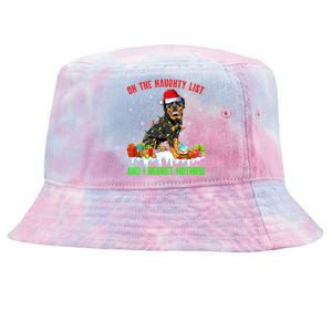 On Naughty List And I Regret Nothing Xmas Rottweiler Dog Meaningful Gift Tie-Dyed Bucket Hat