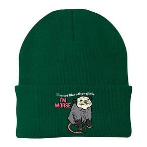 Opossum Not Like Other Im Worse Funny Possum Knit Cap Winter Beanie