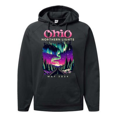 Ohio Northern Lights Borealis May 2024 Performance Fleece Hoodie