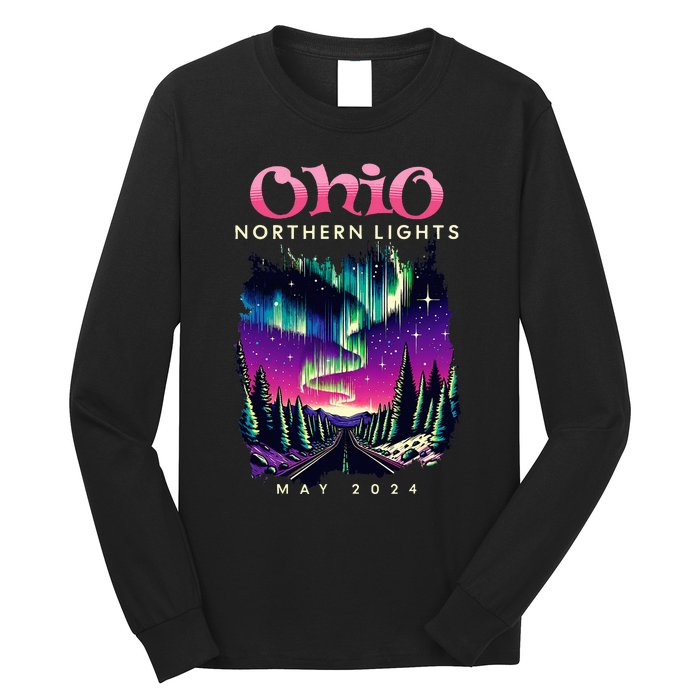 Ohio Northern Lights Borealis May 2024 Long Sleeve Shirt