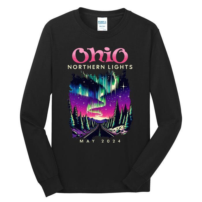 Ohio Northern Lights Borealis May 2024 Tall Long Sleeve T-Shirt