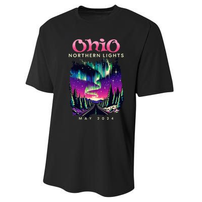 Ohio Northern Lights Borealis May 2024 Performance Sprint T-Shirt