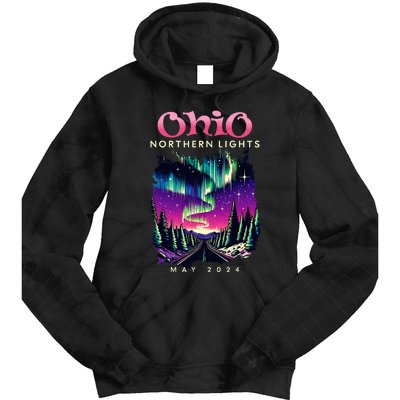 Ohio Northern Lights Borealis May 2024 Tie Dye Hoodie