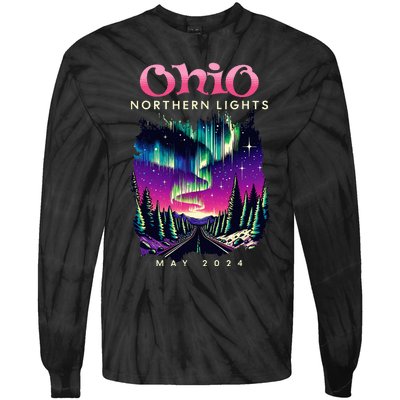 Ohio Northern Lights Borealis May 2024 Tie-Dye Long Sleeve Shirt