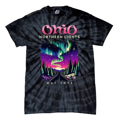 Ohio Northern Lights Borealis May 2024 Tie-Dye T-Shirt