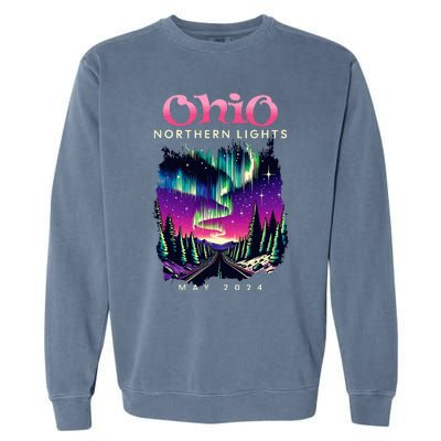 Ohio Northern Lights Borealis May 2024 Garment-Dyed Sweatshirt