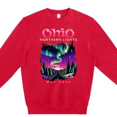 Ohio Northern Lights Borealis May 2024 Premium Crewneck Sweatshirt