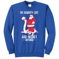 On Naughty List Funny Merry Christmas Day Santa Elf Graphic Funny Gift Sweatshirt