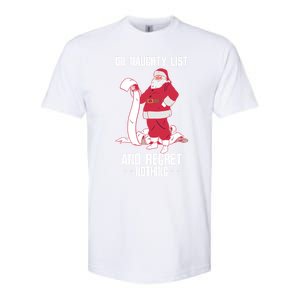 On Naughty List Funny Merry Christmas Day Santa Elf Graphic Funny Gift Softstyle CVC T-Shirt