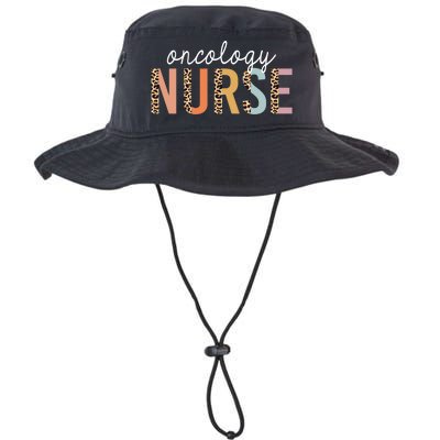 Oncology Nurse Leopard Print Nursing School Gift Legacy Cool Fit Booney Bucket Hat