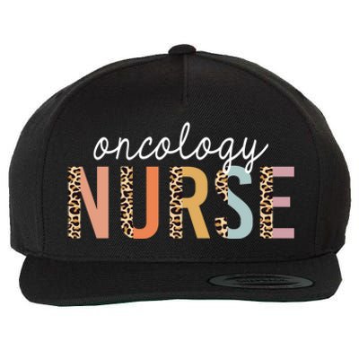 Oncology Nurse Leopard Print Nursing School Gift Wool Snapback Cap