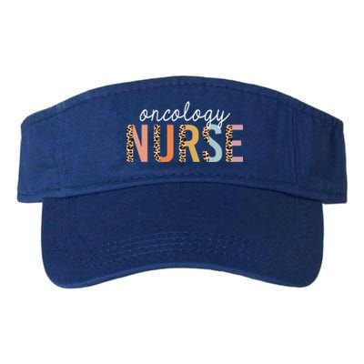 Oncology Nurse Leopard Print Nursing School Gift Valucap Bio-Washed Visor