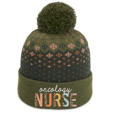 Oncology Nurse Leopard Print Nursing School Gift The Baniff Cuffed Pom Beanie