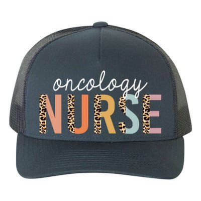 Oncology Nurse Leopard Print Nursing School Gift Yupoong Adult 5-Panel Trucker Hat