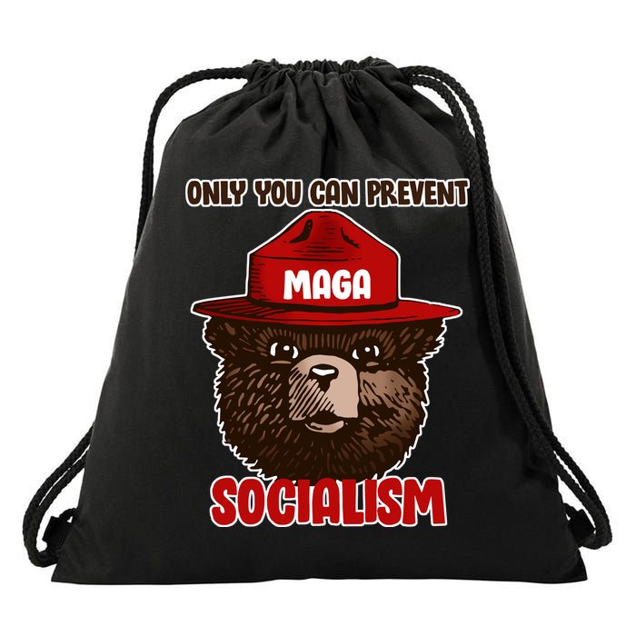 Only Can You Prevent Maga Socialism Drawstring Bag