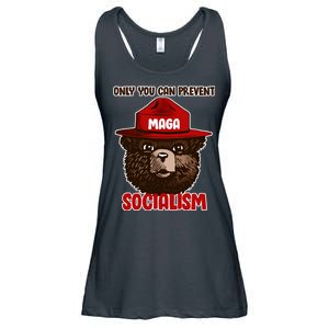 Only Can You Prevent Maga Socialism Ladies Essential Flowy Tank