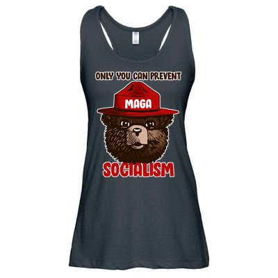 Only Can You Prevent Maga Socialism Ladies Essential Flowy Tank