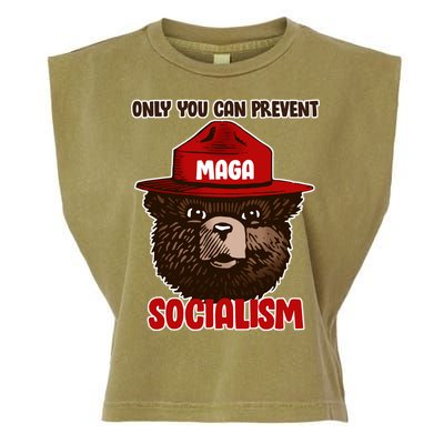 Only Can You Prevent Maga Socialism Garment-Dyed Women's Muscle Tee