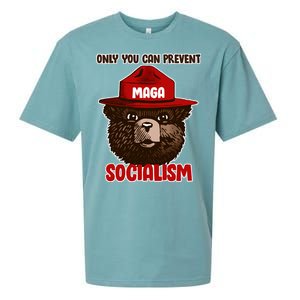 Only Can You Prevent Maga Socialism Sueded Cloud Jersey T-Shirt