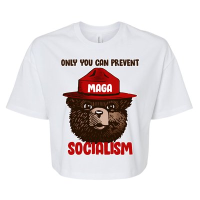 Only Can You Prevent Maga Socialism Bella+Canvas Jersey Crop Tee