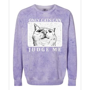 Only Cats Can Judge Me Colorblast Crewneck Sweatshirt