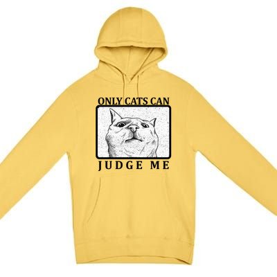 Only Cats Can Judge Me Premium Pullover Hoodie