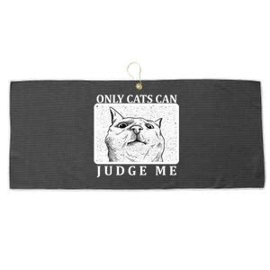 Only Cats Can Judge Me Large Microfiber Waffle Golf Towel