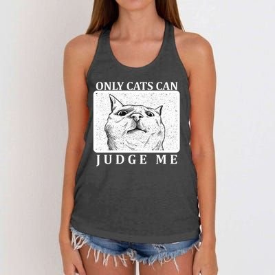 Only Cats Can Judge Me Women's Knotted Racerback Tank