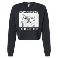 Only Cats Can Judge Me Cropped Pullover Crew