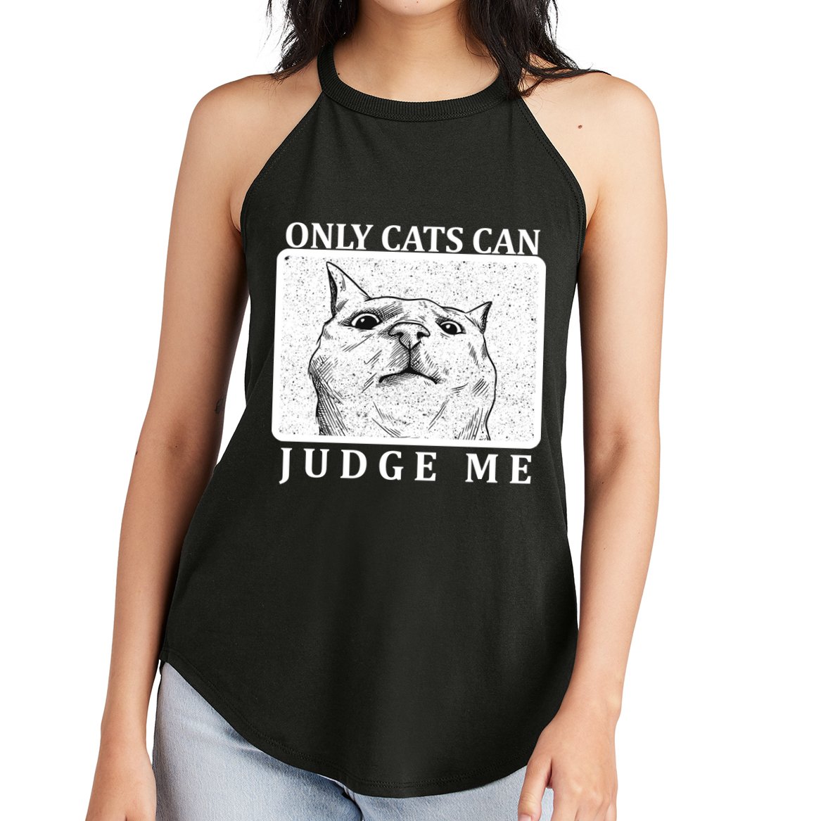 Only Cats Can Judge Me Women's Perfect Tri Rocker Tank