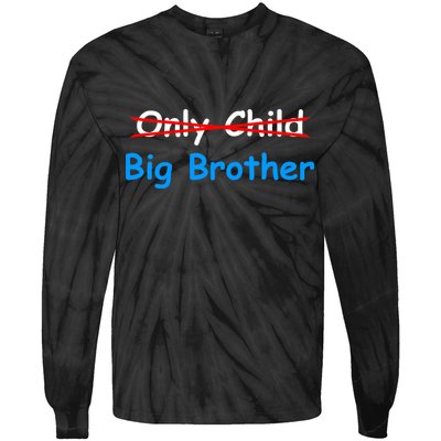 Only Child Going to be A Big Brother Tie-Dye Long Sleeve Shirt