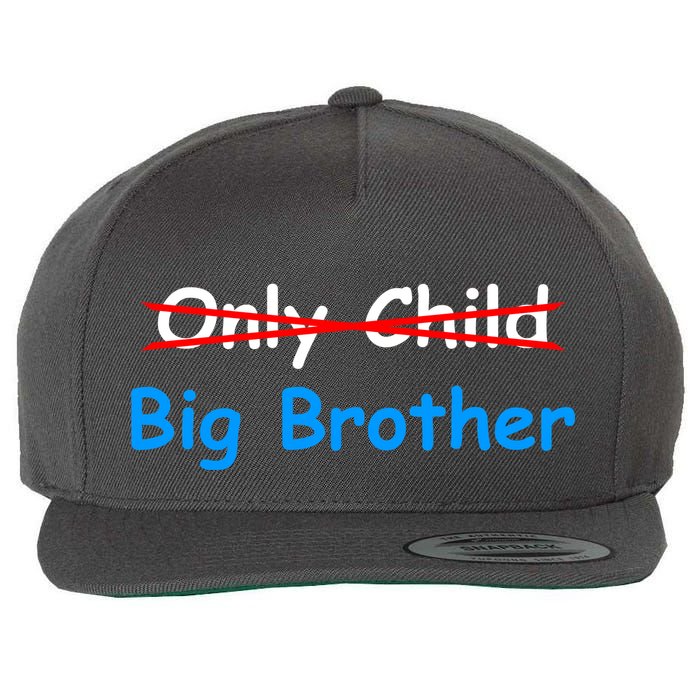 Only Child Going to be A Big Brother Wool Snapback Cap
