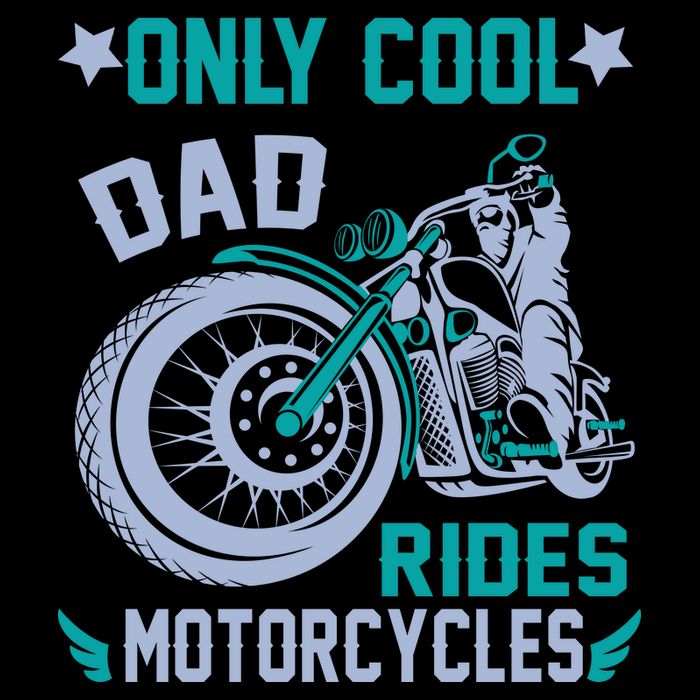 Only Cool Dad Rides Motorcycles Cooling Performance Crew T-Shirt