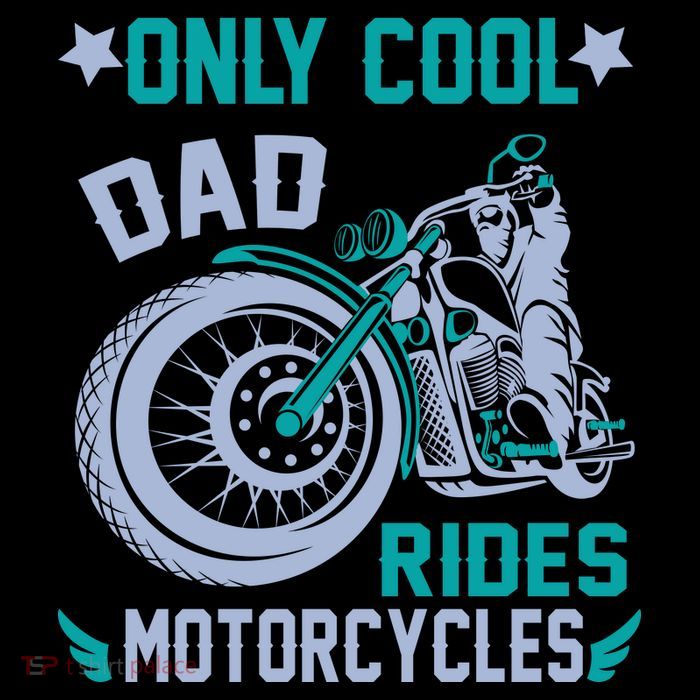 Only Cool Dad Rides Motorcycles T-Shirt