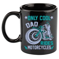 Only Cool Dad Rides Motorcycles 11oz C Handle Ceramic Mug