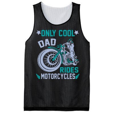 Only Cool Dad Rides Motorcycles Mesh Reversible Basketball Jersey Tank