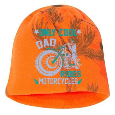 Only Cool Dad Rides Motorcycles Kati - Camo Knit Beanie