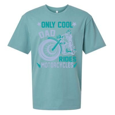 Only Cool Dad Rides Motorcycles Sueded Cloud Jersey T-Shirt