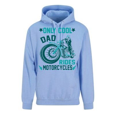 Only Cool Dad Rides Motorcycles Unisex Surf Hoodie