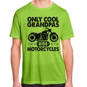 Only Cool Grandpas Ride Motorcycles Adult ChromaSoft Performance T-Shirt