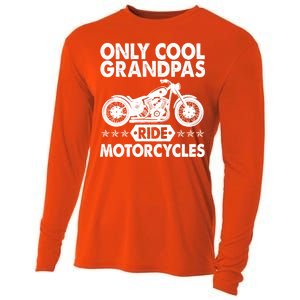 Only Cool Grandpas Ride Motorcycles Cooling Performance Long Sleeve Crew